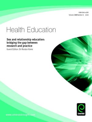 cover image of Health Education, Volume 108, Issue 1